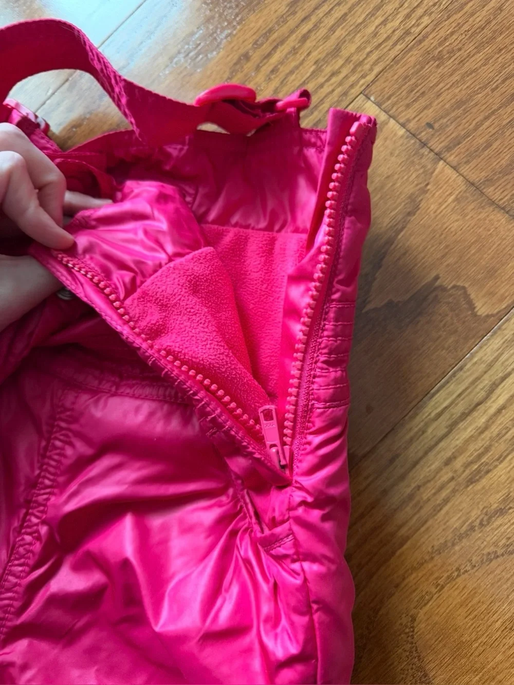 Gap Toddler Pink Snow Bib Snow Pant Overalls Size 12-18months with front pocket